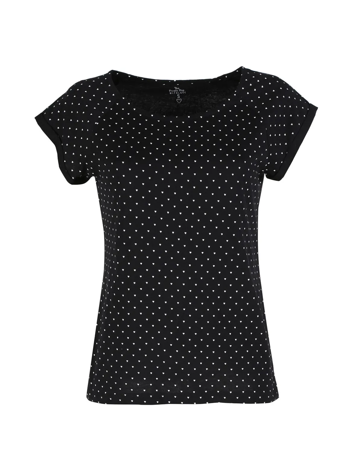 The People Rep T-shirt donna in cotone con stampa cuori