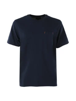 The People Rep T-shirt in cotone da uomo con taschino frontale - blu scuro