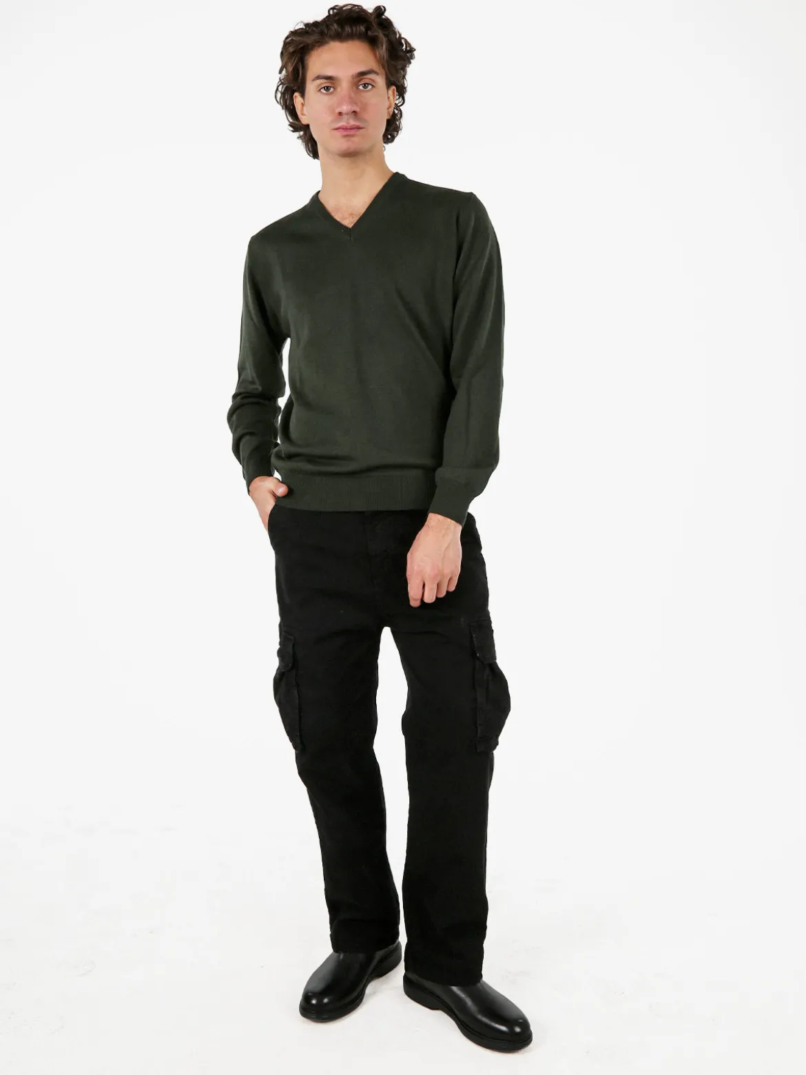 Tmk Pantaloni cargo baggy da uomo - nero