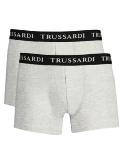 Trussardi Confezione da 2 boxer uomo in cotone - grigio