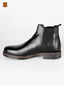 Tusichevali Stivaletti chelsea in pelle nero