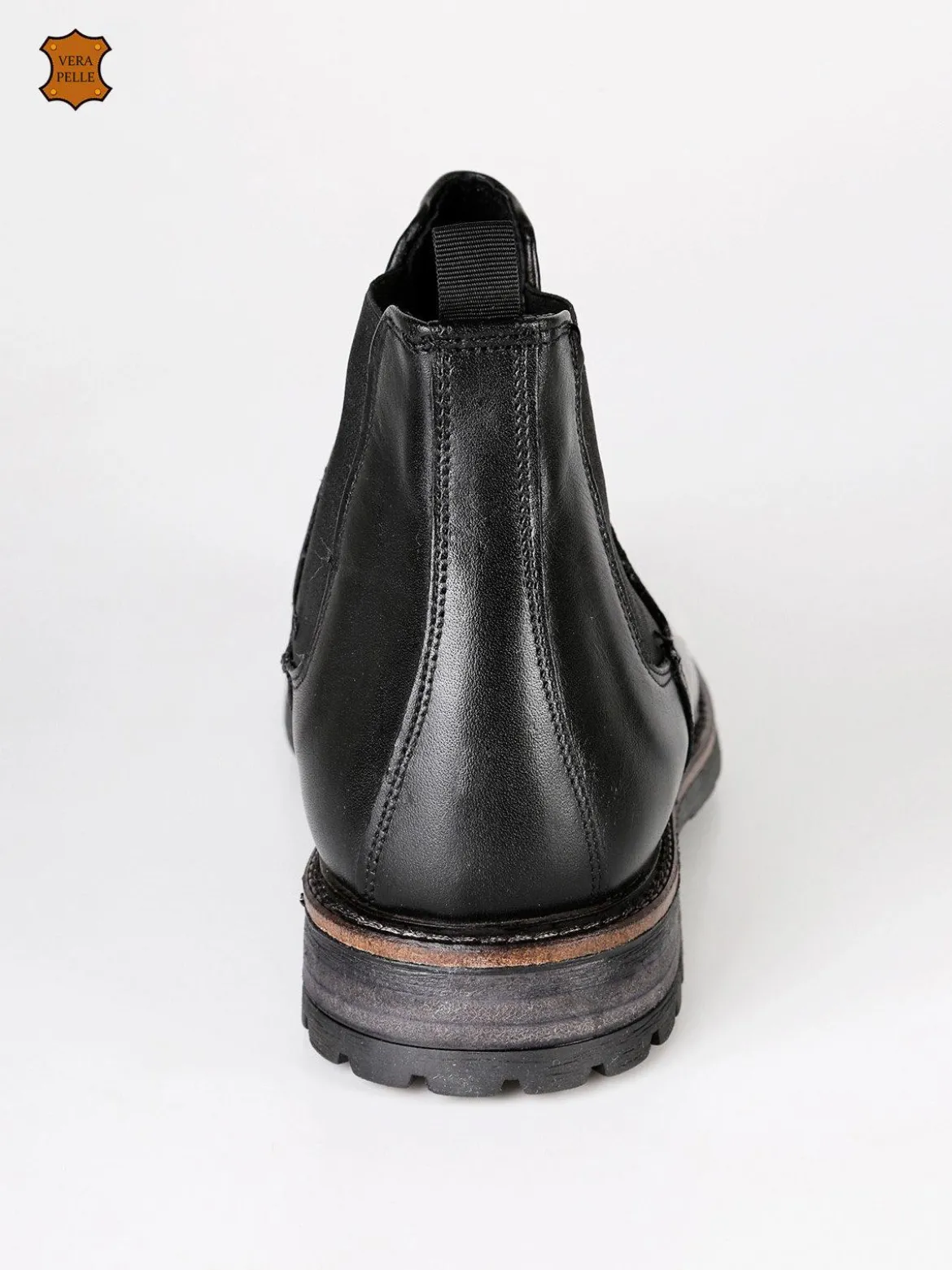 Tusichevali Stivaletti chelsea in pelle nero