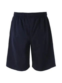 Umbro Bermuda sportivi da uomo in felpa di cotone con coulisse e logo - blu scuro