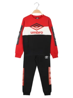 Umbro Completo tuta da bambino 2 pezzi con interno felpato - rosso