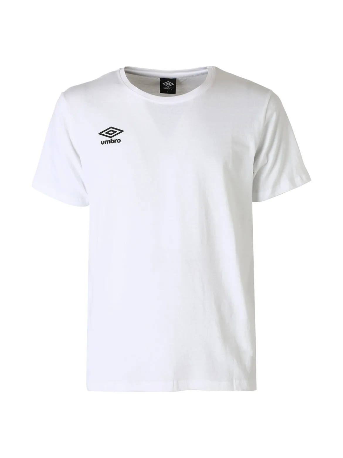 Umbro T-shirt girocollo da uomo in cotone con logo - bianco