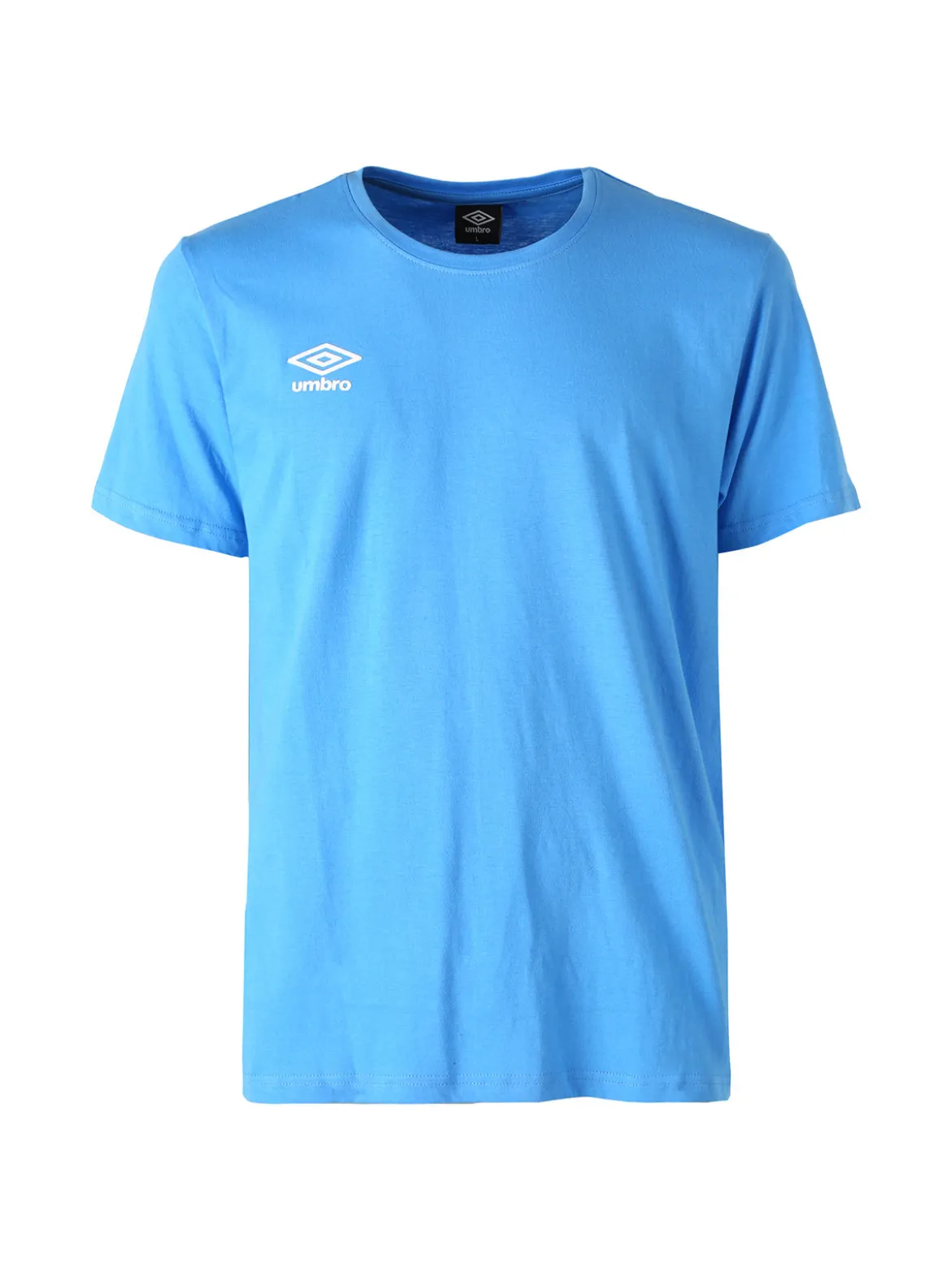 Umbro T-shirt girocollo da uomo in cotone con logo - blu