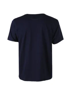 Umbro T-shirt girocollo da uomo in cotone con logo - blu scuro
