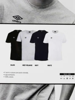 Umbro T-shirt uomo girocollo in cotone