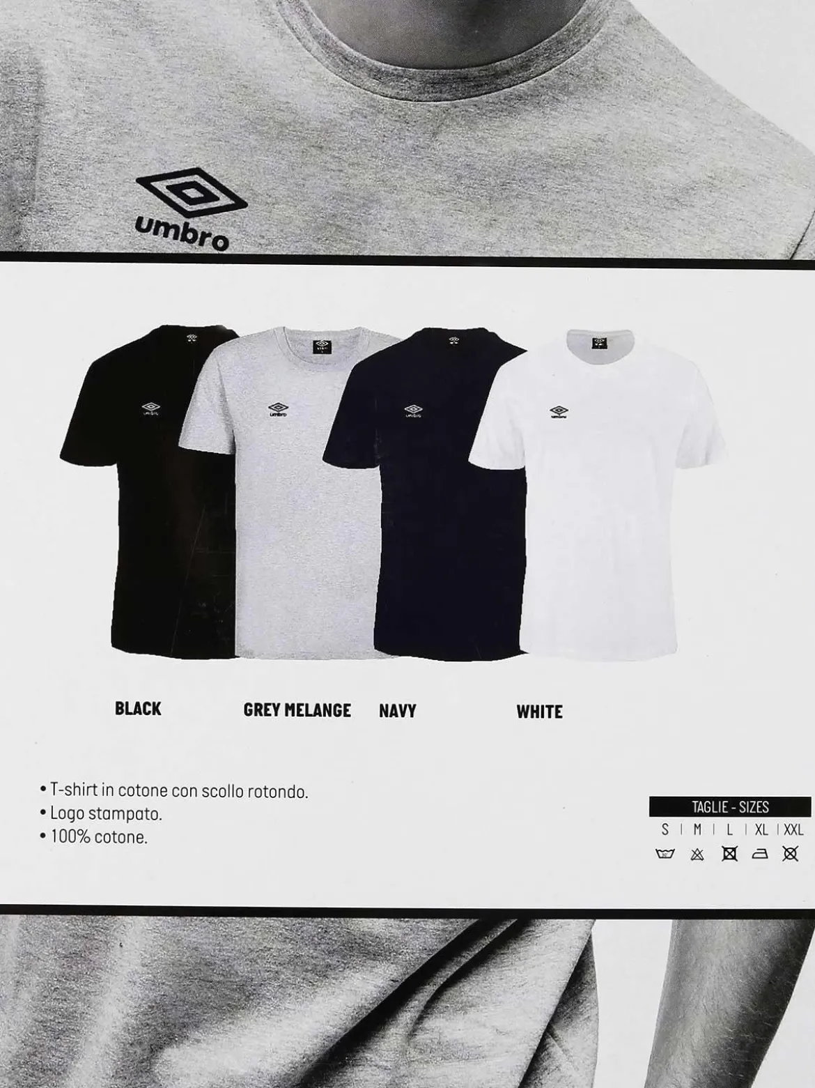 Umbro T-shirt uomo girocollo in cotone