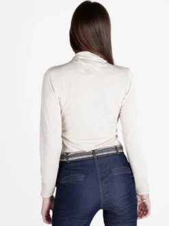 Unique Maglia donna accollata a maniche lunghe