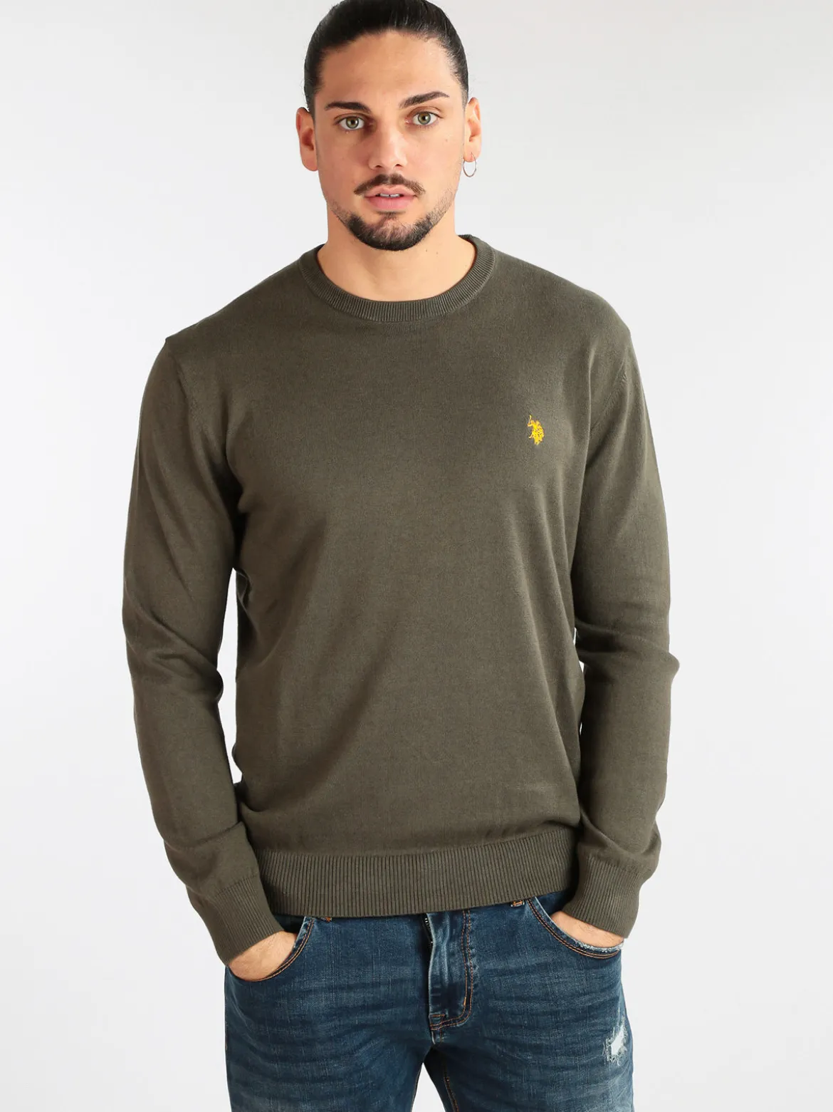 U.S. Polo Assn. Pullover uomo in misto cotone e cashmere