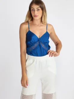 Vanita Top donna effetto raso