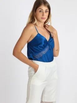 Vanita Top donna effetto raso