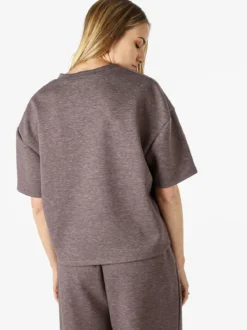 Vanita T-shirt donna oversize in felpa - moro