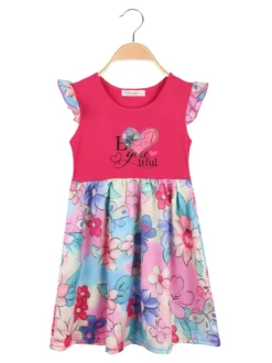 Vanity Girl'S Vestito da bambina con maniche corte a volant