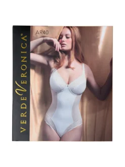 Verde Veronica AR40 Body donna con pizzo senza ferretto coppa D - fango