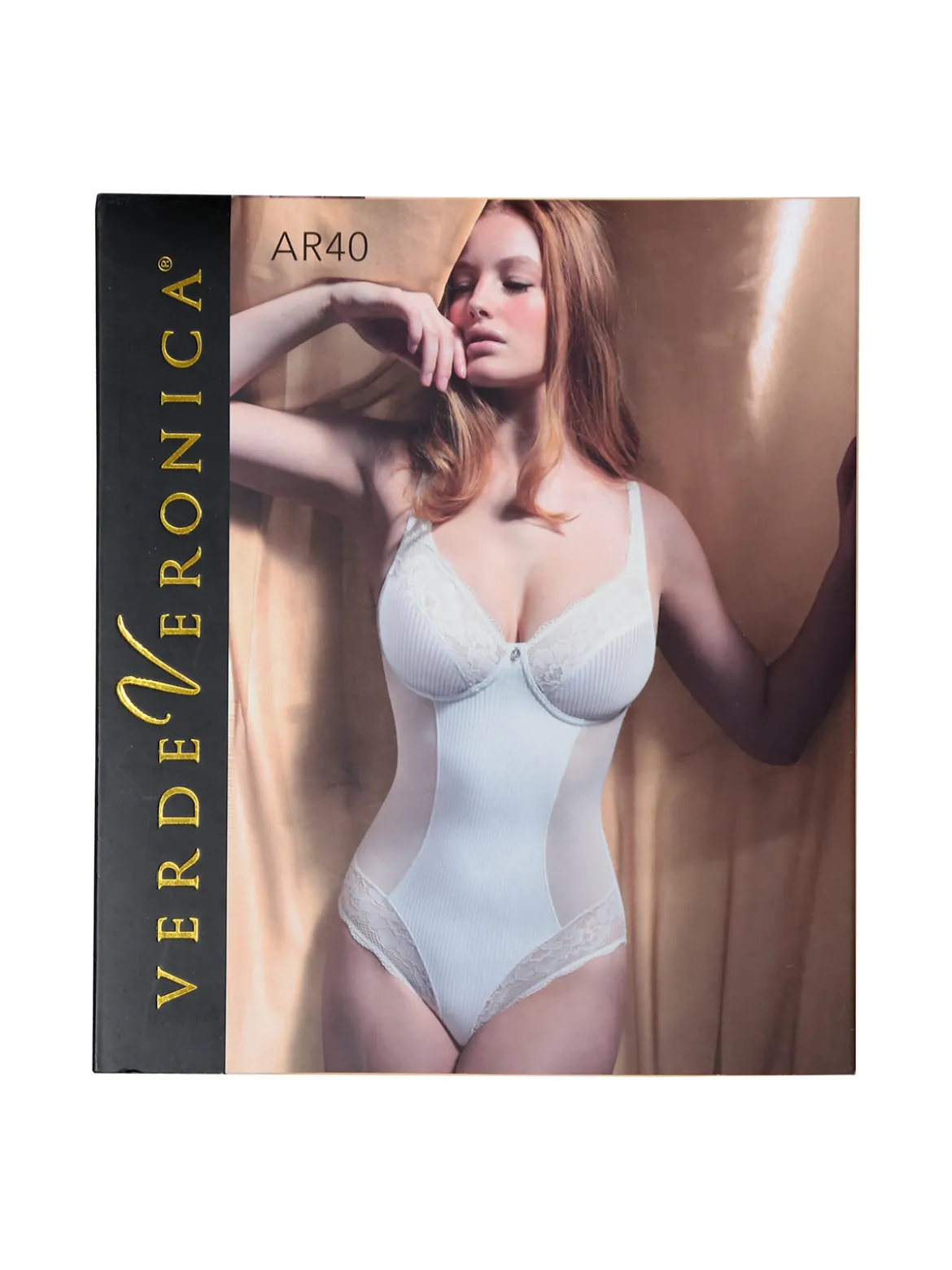 Verde Veronica AR40 Body donna con pizzo senza ferretto coppa D - fango