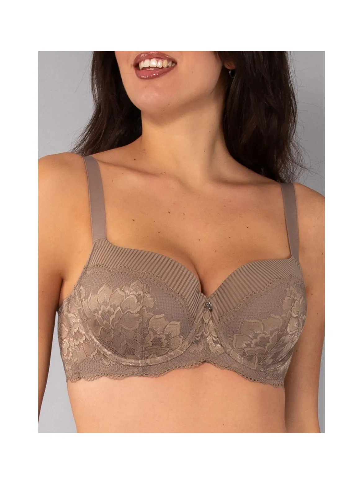 Verde Veronica AR14 Reggiseno imbottito preformato con ferretto coppa C - fango