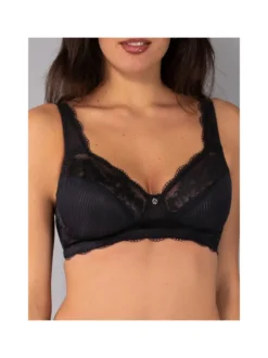 Verde Veronica AR10 Reggiseno preformato con pizzo senza ferretto coppa C - nero