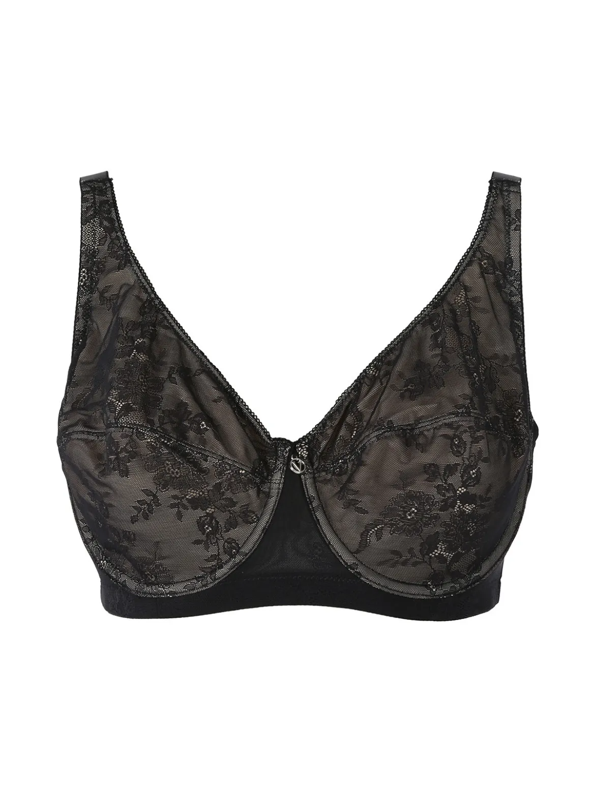 Verde Veronica DR12D Reggiseno donna preformato con ferretto coppa D - nero