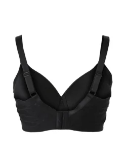 Verde Veronica OD16 Reggiseno donna con coppe imbottite senza ferretto COPPA D - nero