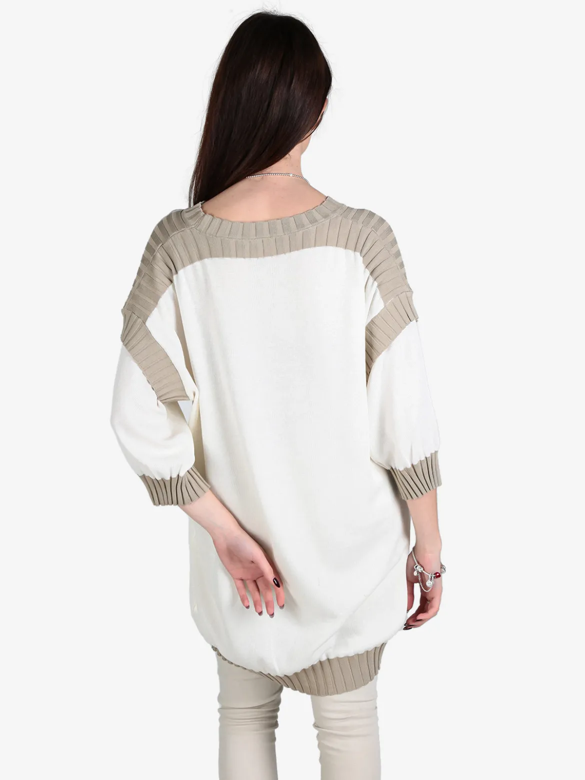 Vicbee Maxi maglia da donna a blocchi di colore
