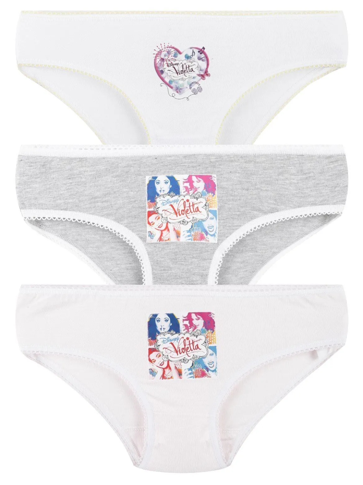 Violetta Tris slip bambina in cotone