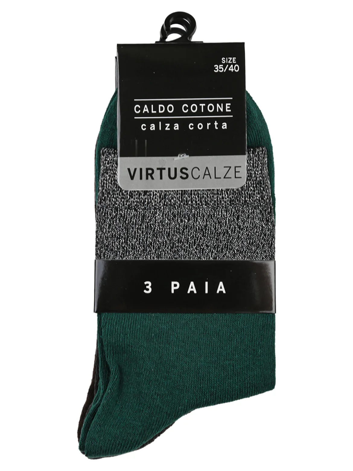 Virtus Confezione da 3 paia di calze corte donna