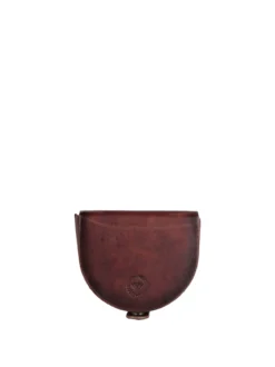 Wampum Portamonete in pelle da uomo con bottone
