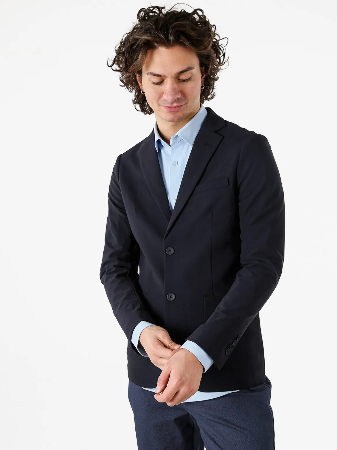 Warren Webber Blazer casual da uomo - blu scuro