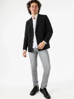 Warren Webber Blazer doppiopetto da uomo - nero