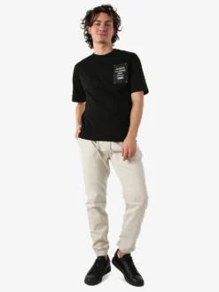 Warren Webber T-shirt oversize da uomo in cotone - nero