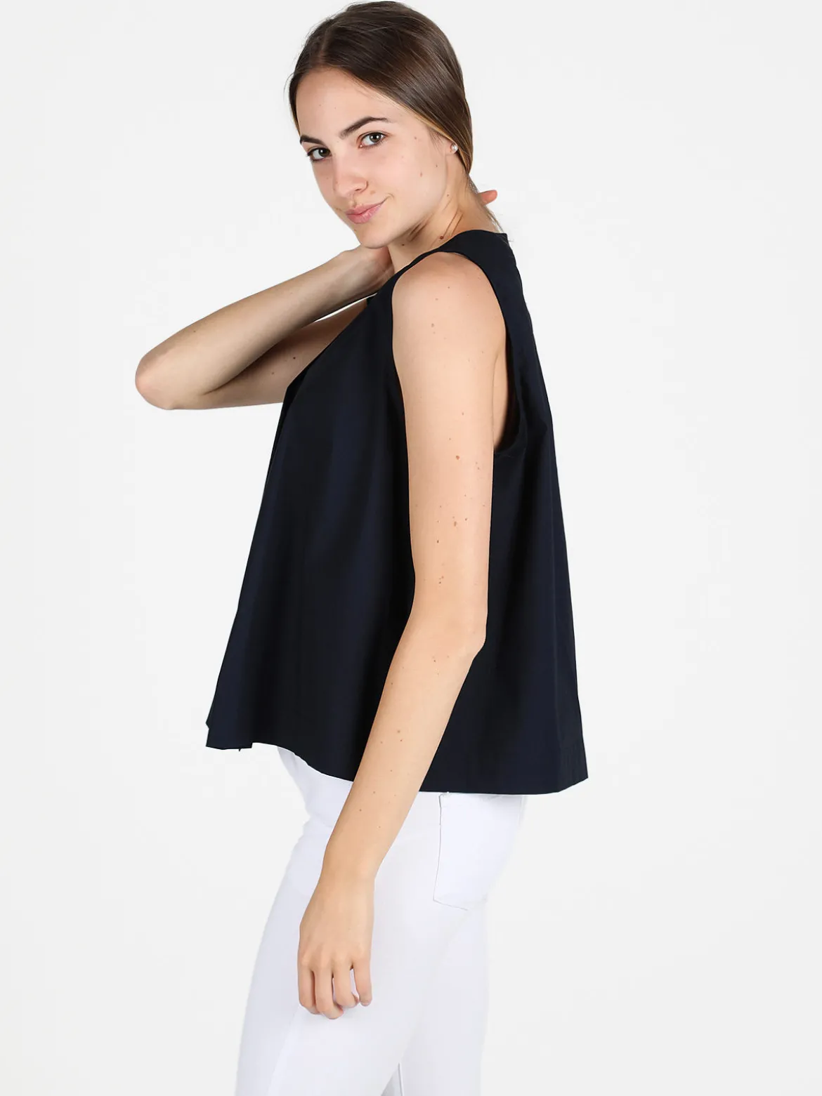 Wendy Trendy Camicia donna senza maniche in cotone