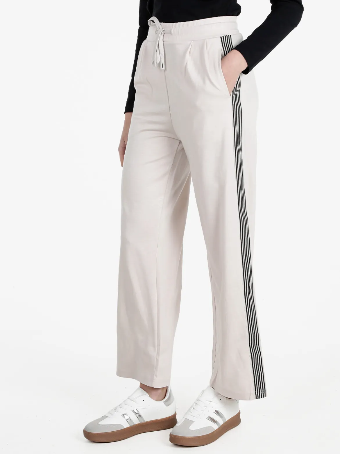 Wit Girl Pantaloni donna con coulisse e strisce laterali
