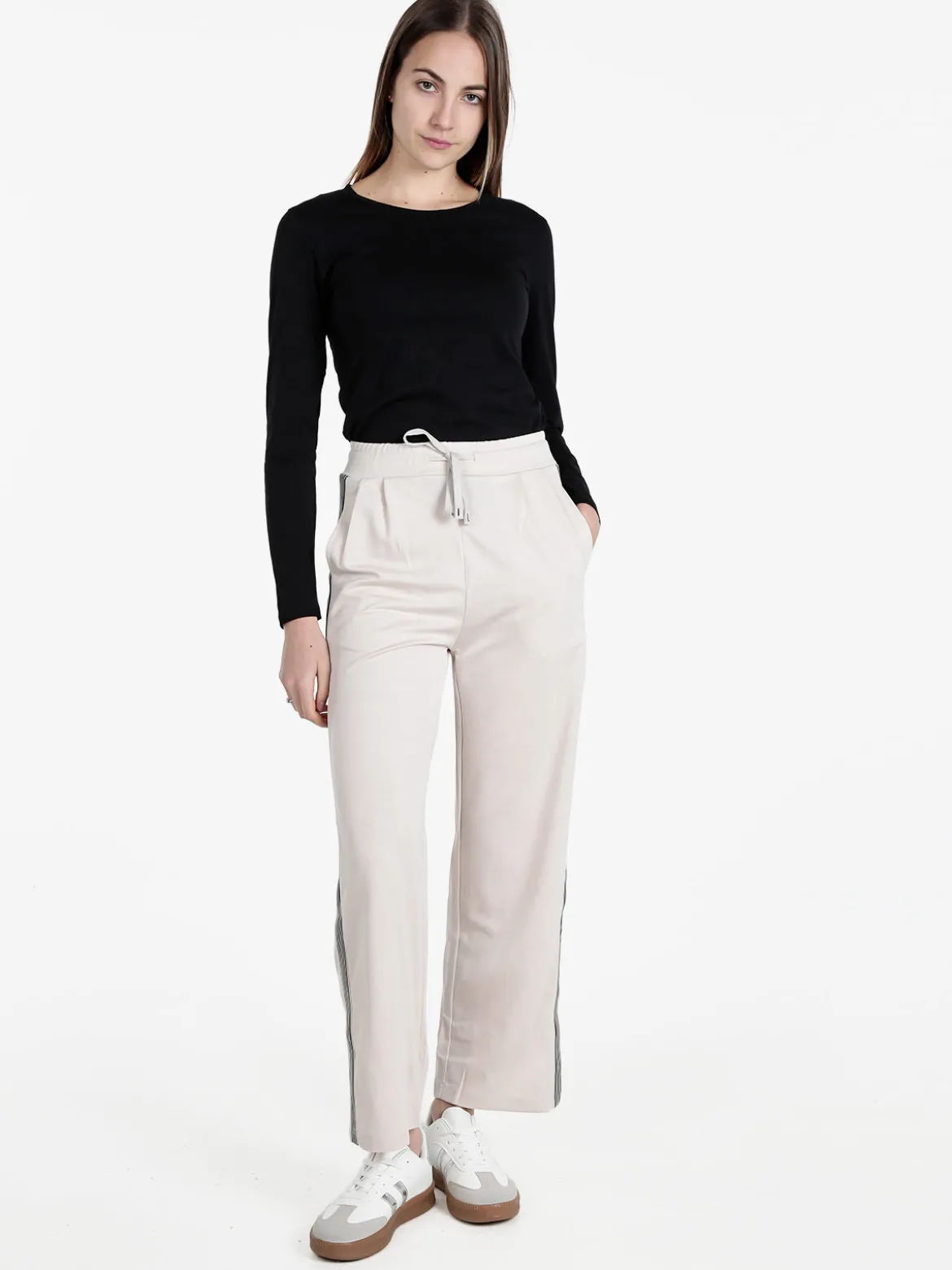 Wit Girl Pantaloni donna con coulisse e strisce laterali