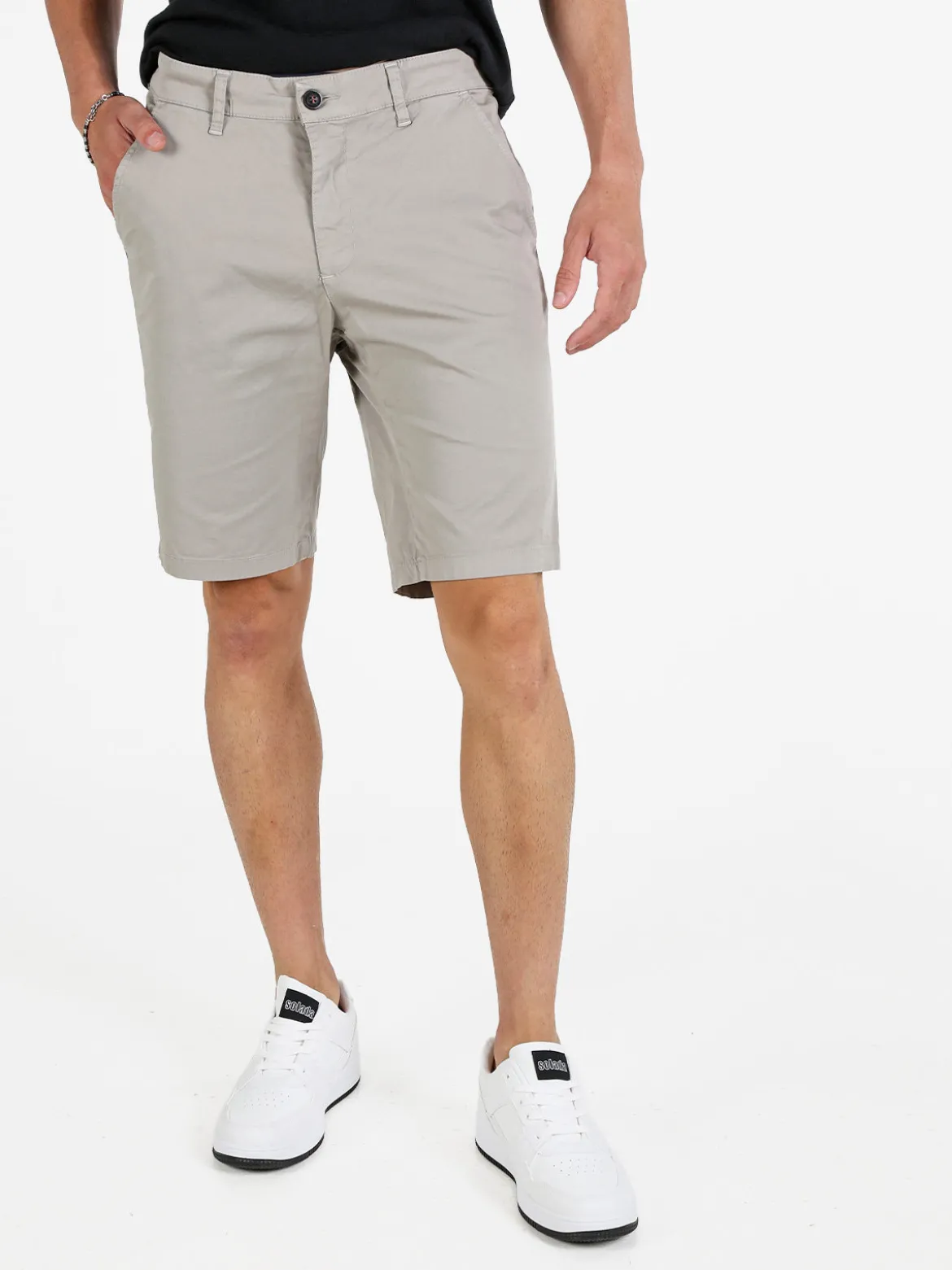 X-Cape Bermuda uomo slim fit in cotone - perla