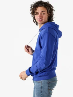 X-Cape Felpa da uomo con cappuccio e zip in cotone - blu
