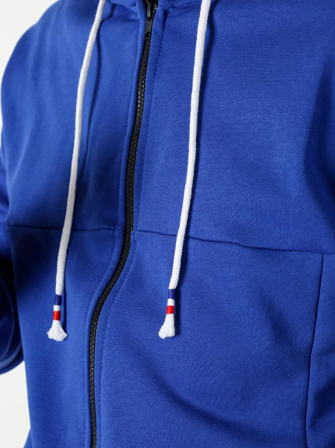 X-Cape Felpa da uomo con cappuccio e zip in cotone - blu