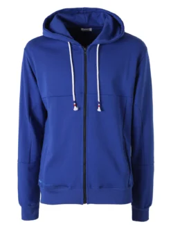 X-Cape Felpa da uomo con cappuccio e zip in cotone - blu