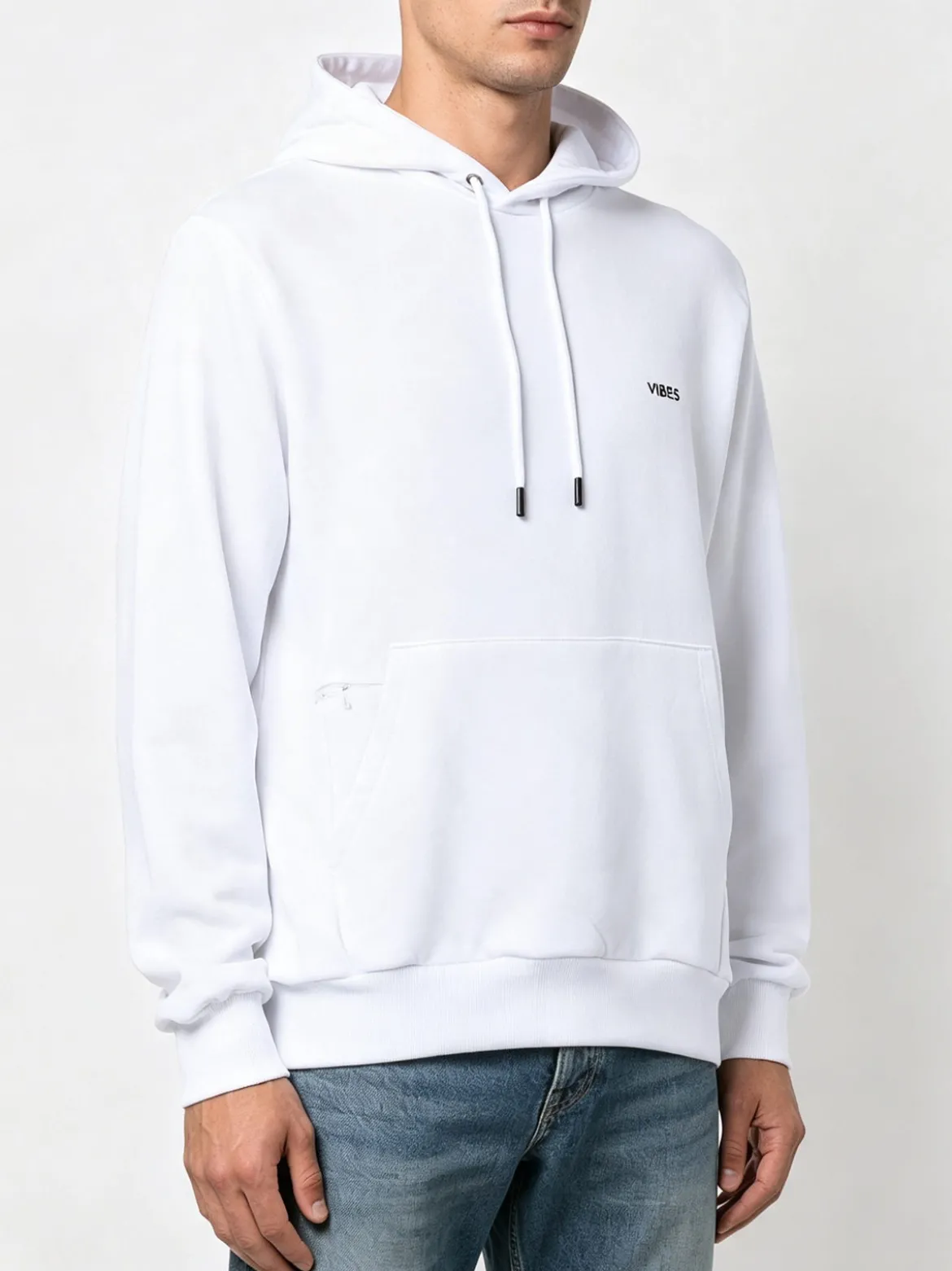X-Cape Felpa da uomo in cotone con cappuccio - bianco