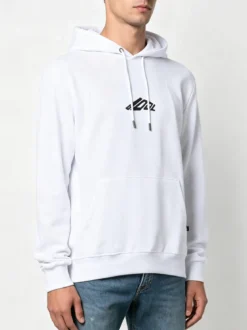 X-Cape Felpa da uomo in cotone con cappuccio - bianco