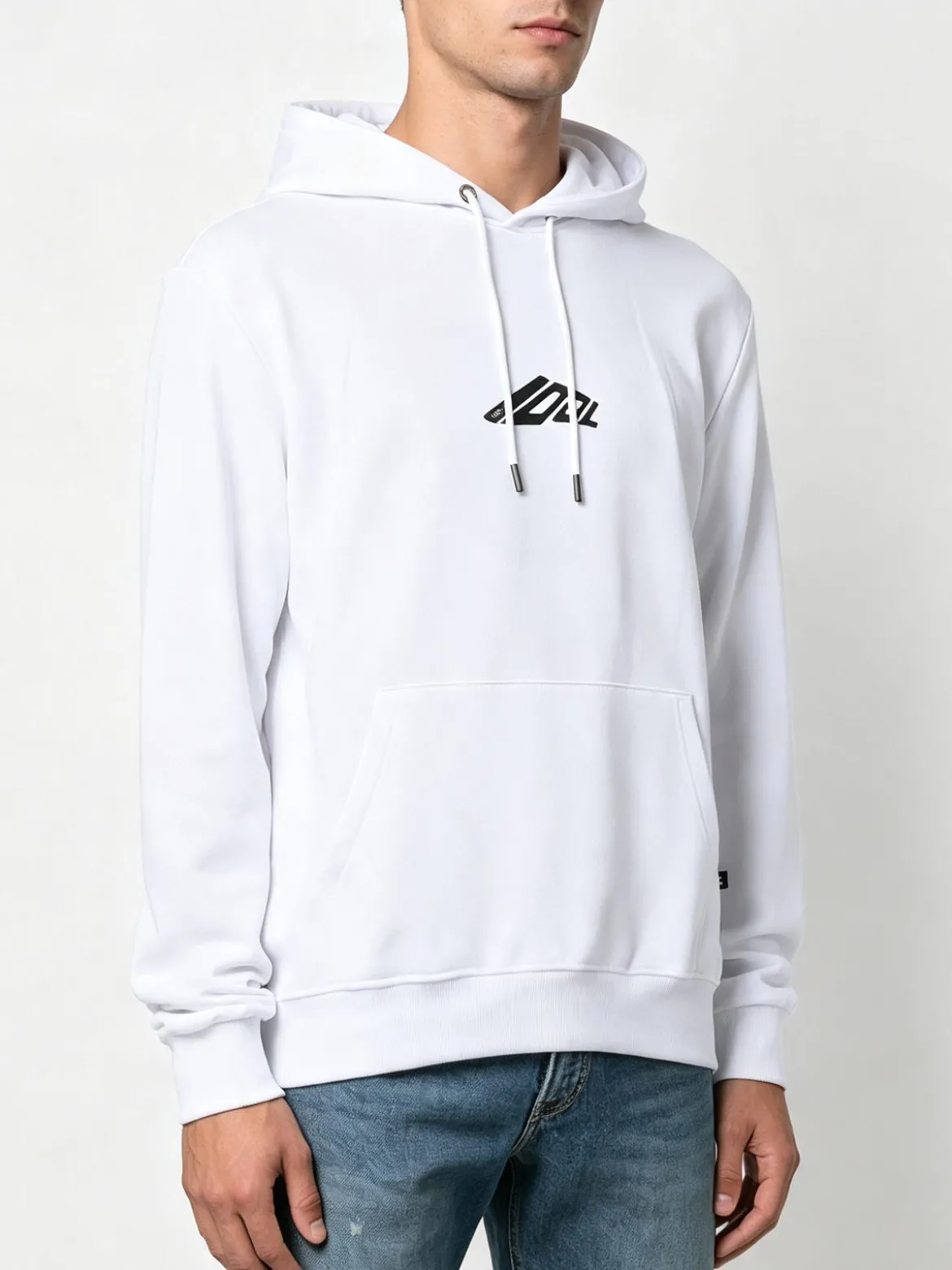 X-Cape Felpa da uomo in cotone con cappuccio - bianco