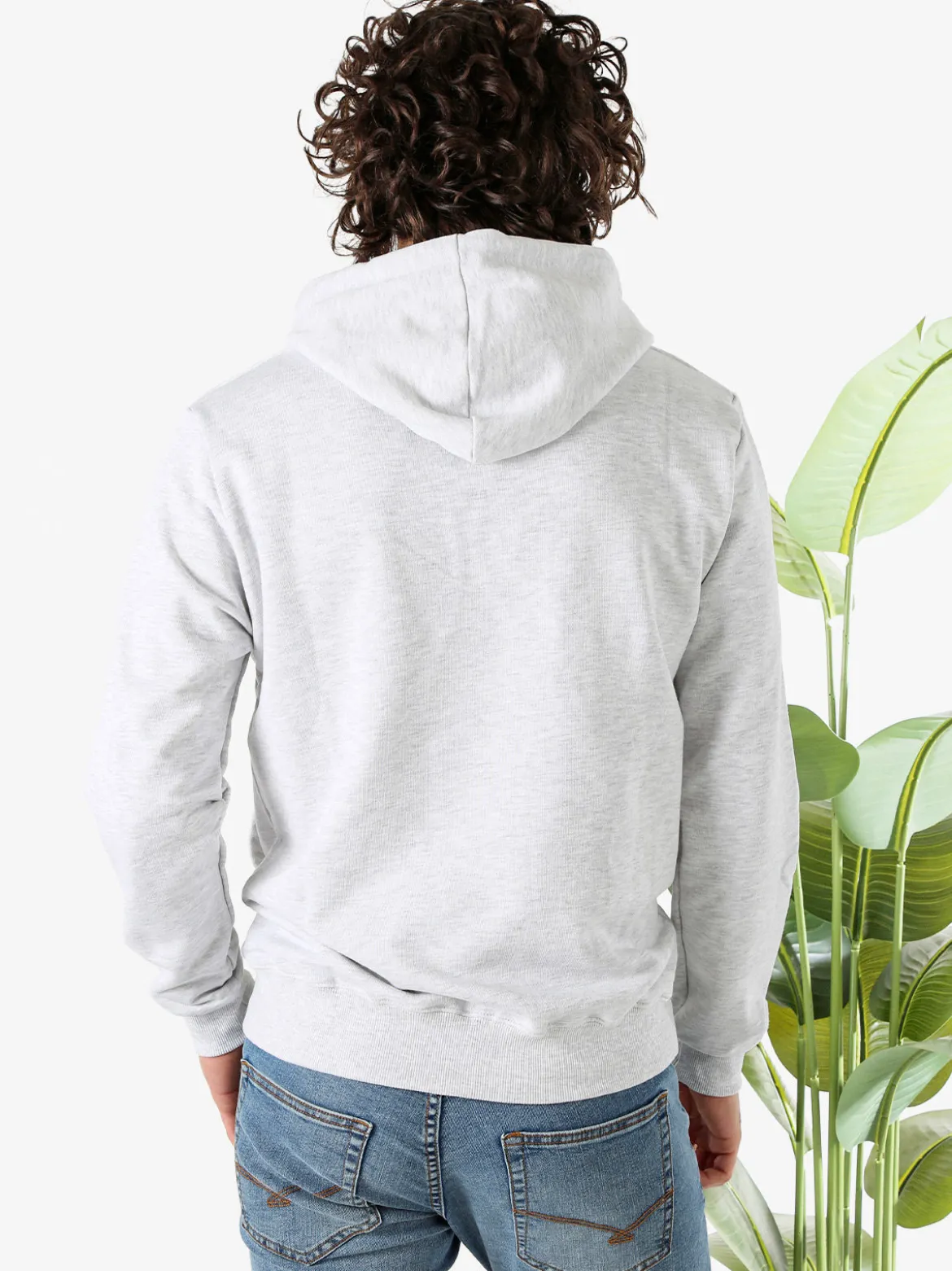 X-Cape Felpa da uomo in cotone con cappuccio e stampa scritta - grigio