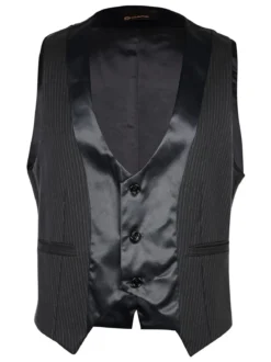 X-Cape Gilet elegante gessato nero