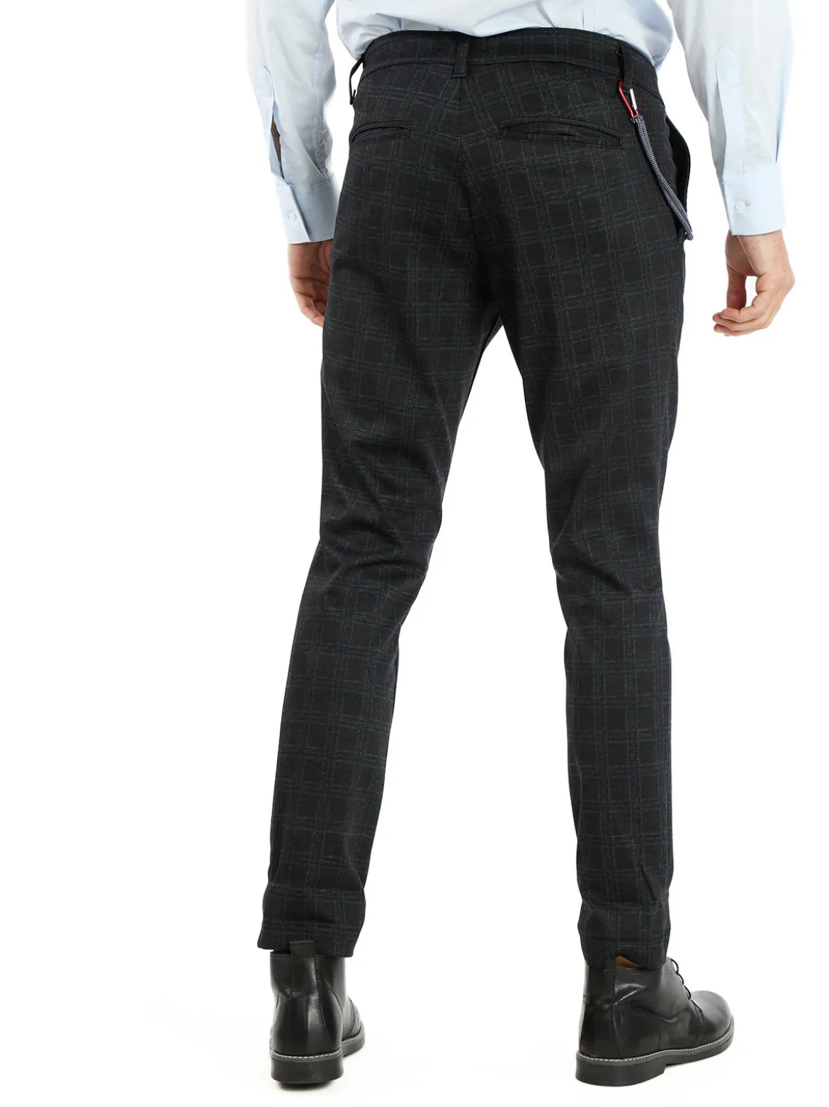 X-Cape Pantaloni casual da uomo con stampa a quadri