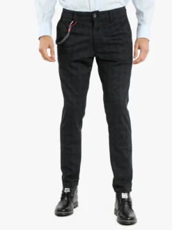 X-Cape Pantaloni casual da uomo con stampa a quadri