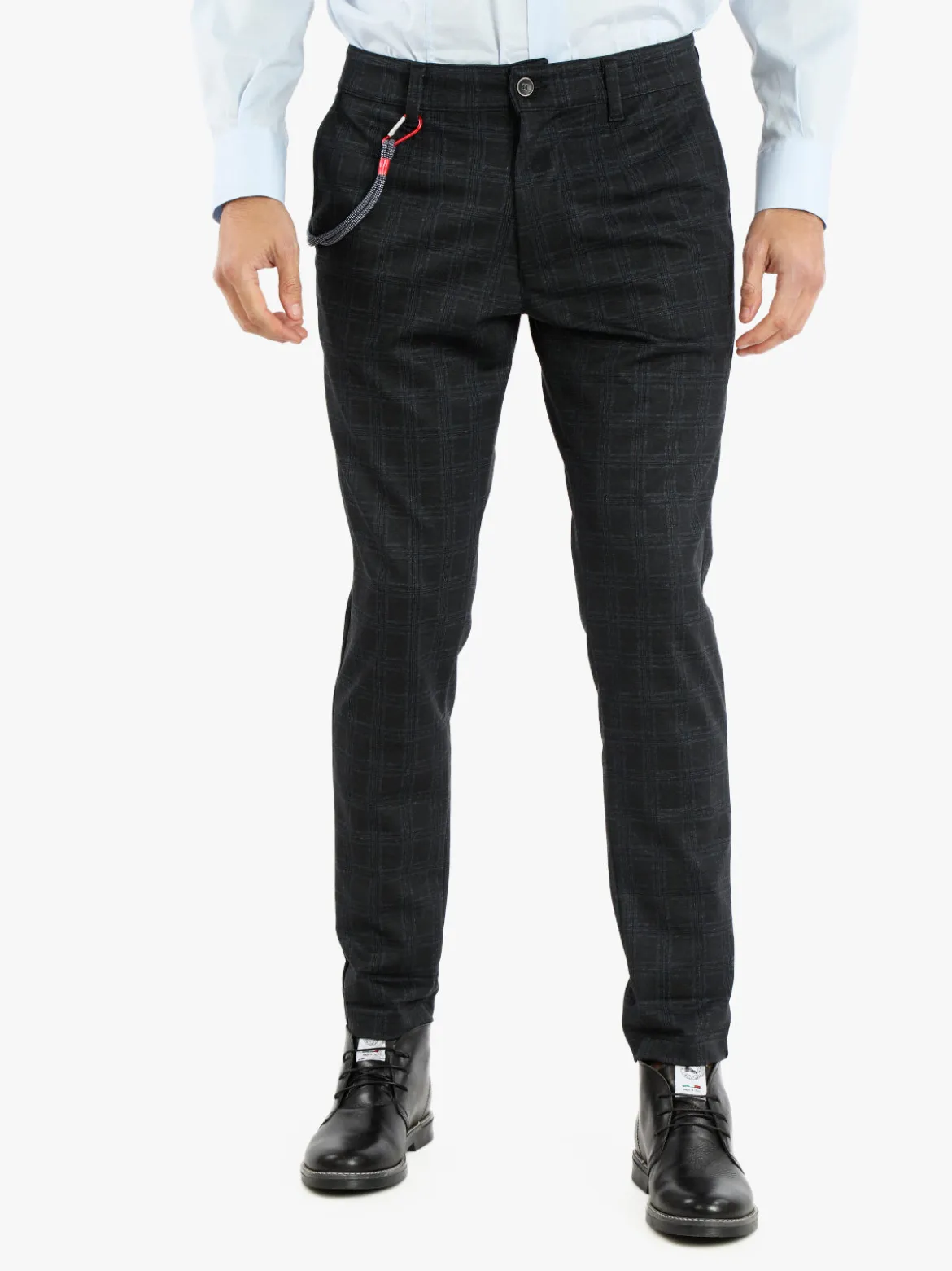 X-Cape Pantaloni casual da uomo con stampa a quadri
