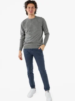 X-Cape Pantaloni uomo slim fit con stampa micro texture - blu