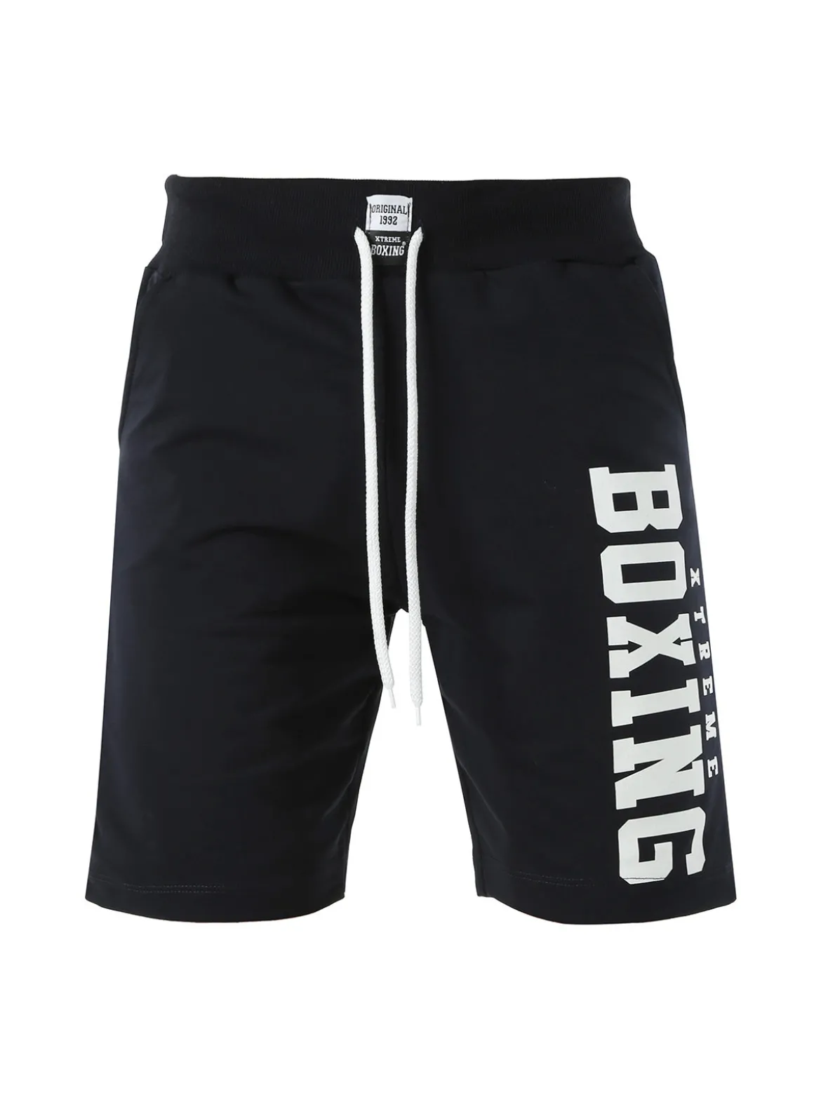 Xtreme Boxing Bermuda da uomo in cotone con coulisse - blu scuro