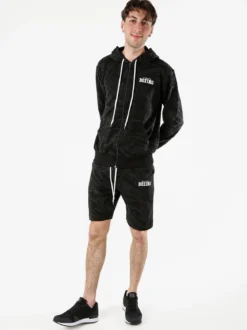 Xtreme Boxing Bermuda sportivi da uomo con coulisse e stampe - nero